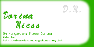 dorina miess business card